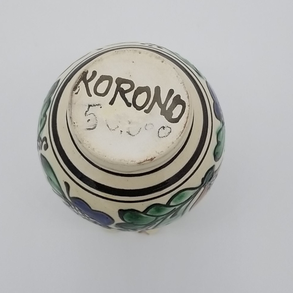 Korond Mexican Pottery vase & plate Vintage Mexico - Picture 11 of 13